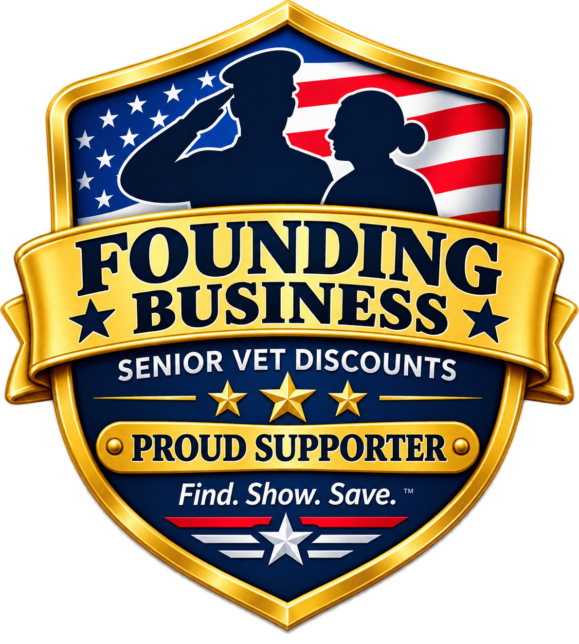 Senior Vet Discounts Founding Business Proud Supporter